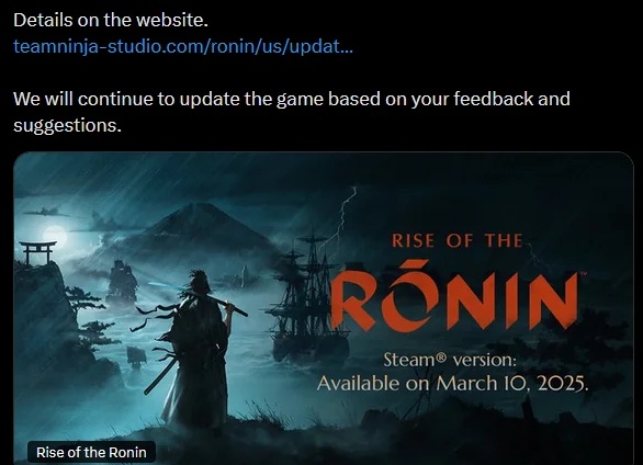 Rise of the Ronin можно будет пройти в кооперативе